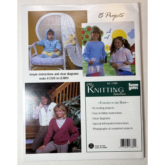 Susan Bates My Knitting Teacher Includes Left Hand Instructions 15 Projects vn - Picture 3 of 7
